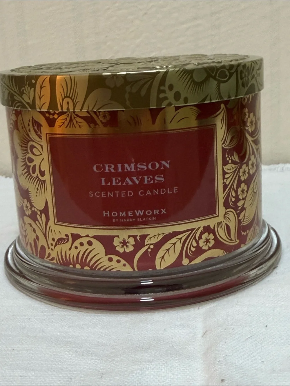 HomeWorx by Harry Slatkin Crimson Leaves Scented Multi-Wick Jar Candle 4in